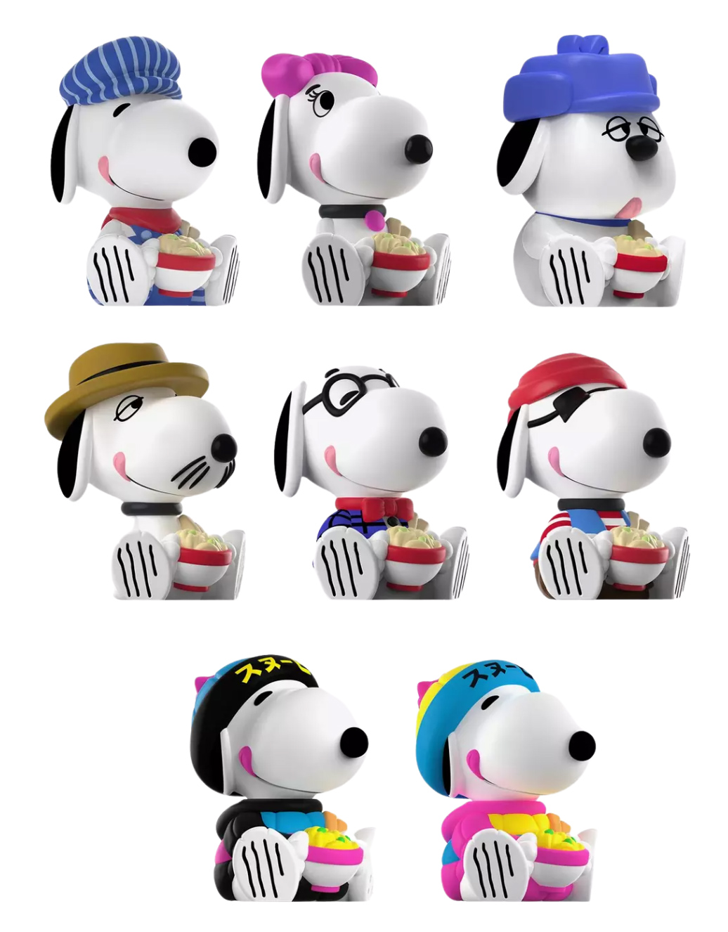 Mini-Figuras Snoopy e Amigos em Copos “Cup Noodles Rokimoto” (Série 2)