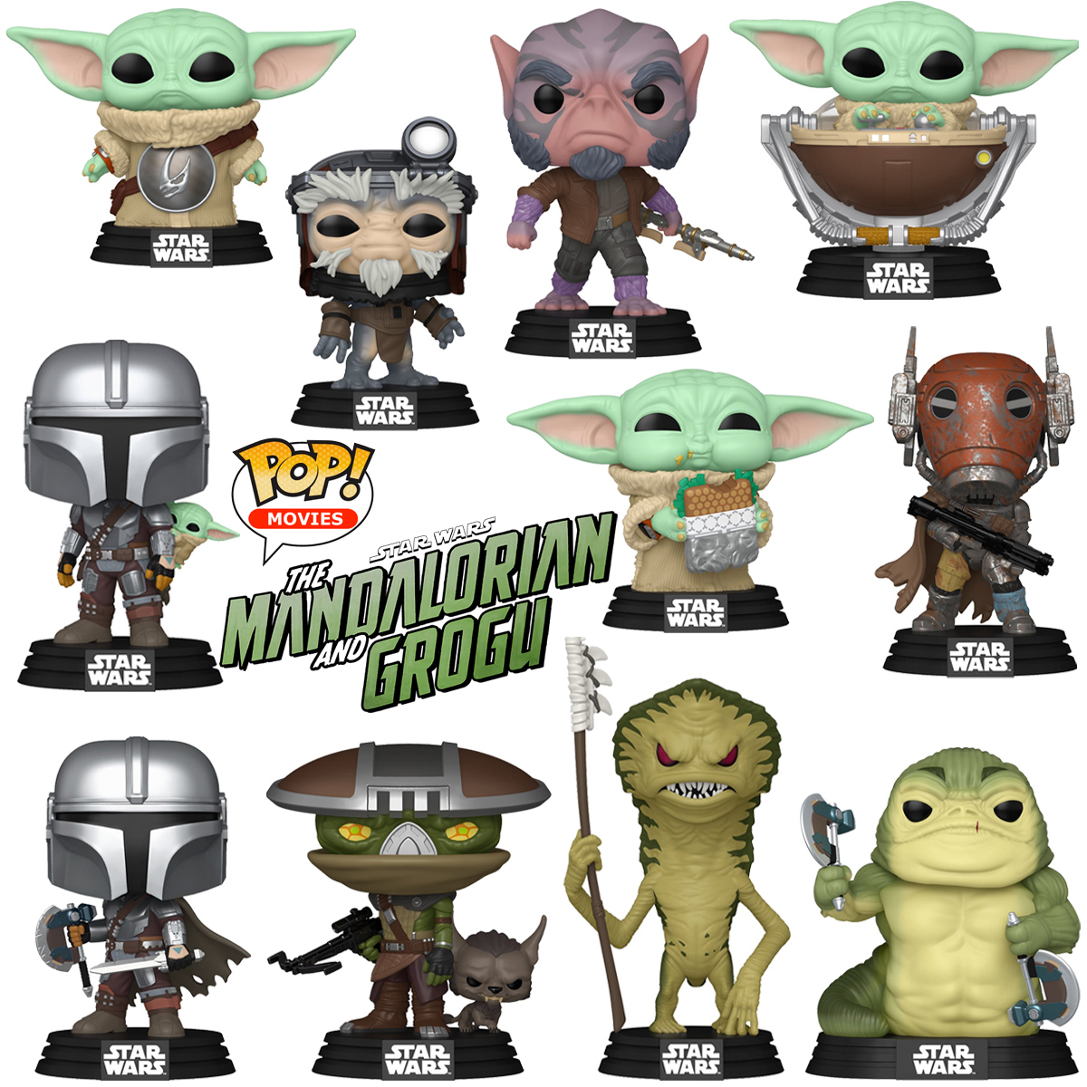 Bonecos Pop! Star Wars: O Mandaloriano e Grogu