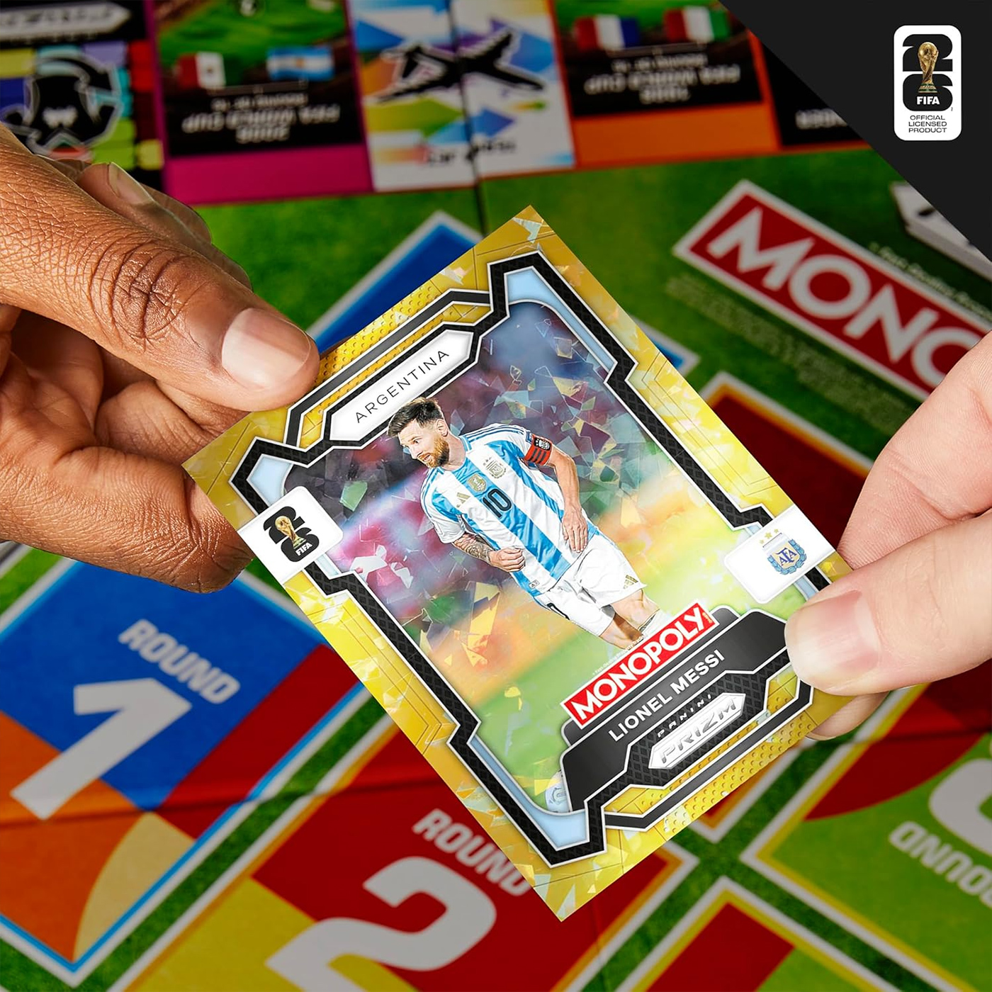 Jogo Monopoly FIFA Copa do Mundo 2026 com Cartas da Panini