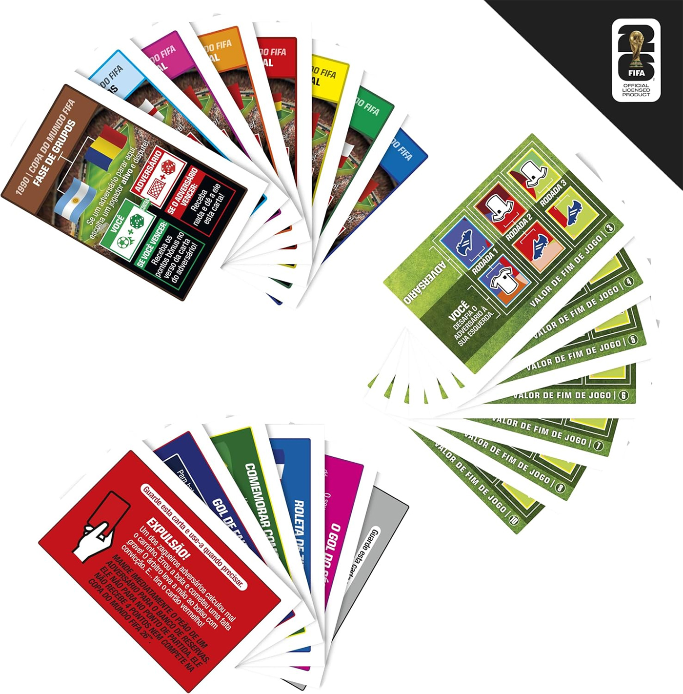 Jogo Monopoly FIFA Copa do Mundo 2026 com Cartas da Panini
