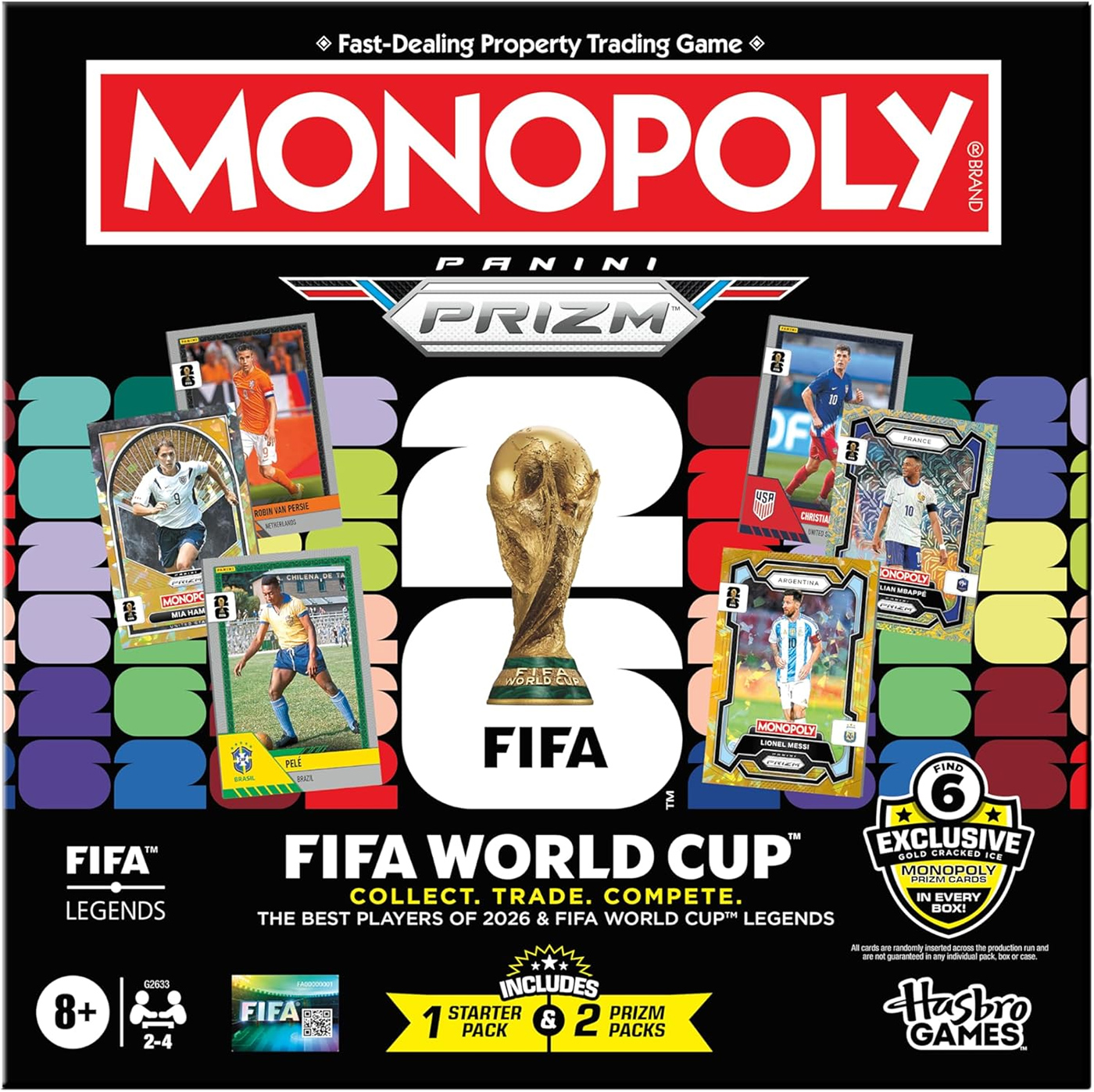 Jogo Monopoly FIFA Copa do Mundo 2026 com Cartas da Panini
