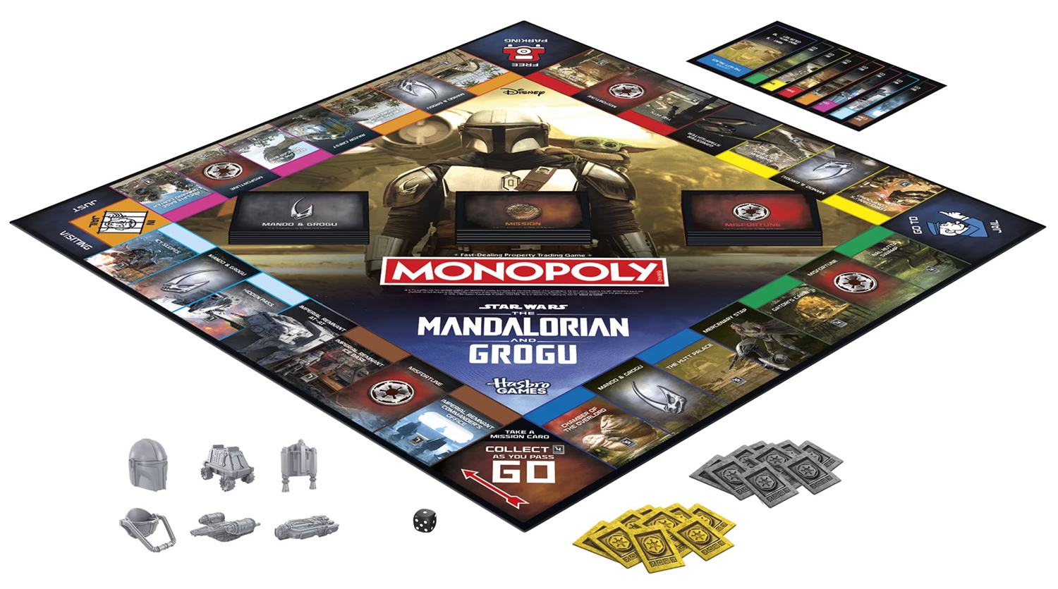 Jogo Monopoly Star Wars do Filme O Mandaloriano e Grogu