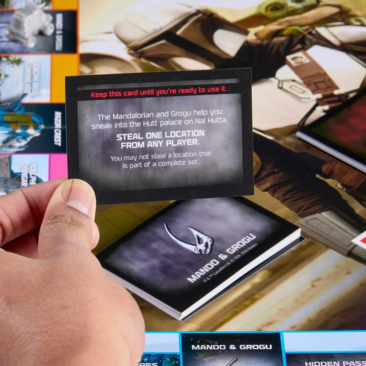 Jogo Monopoly Star Wars do Filme O Mandaloriano e Grogu
