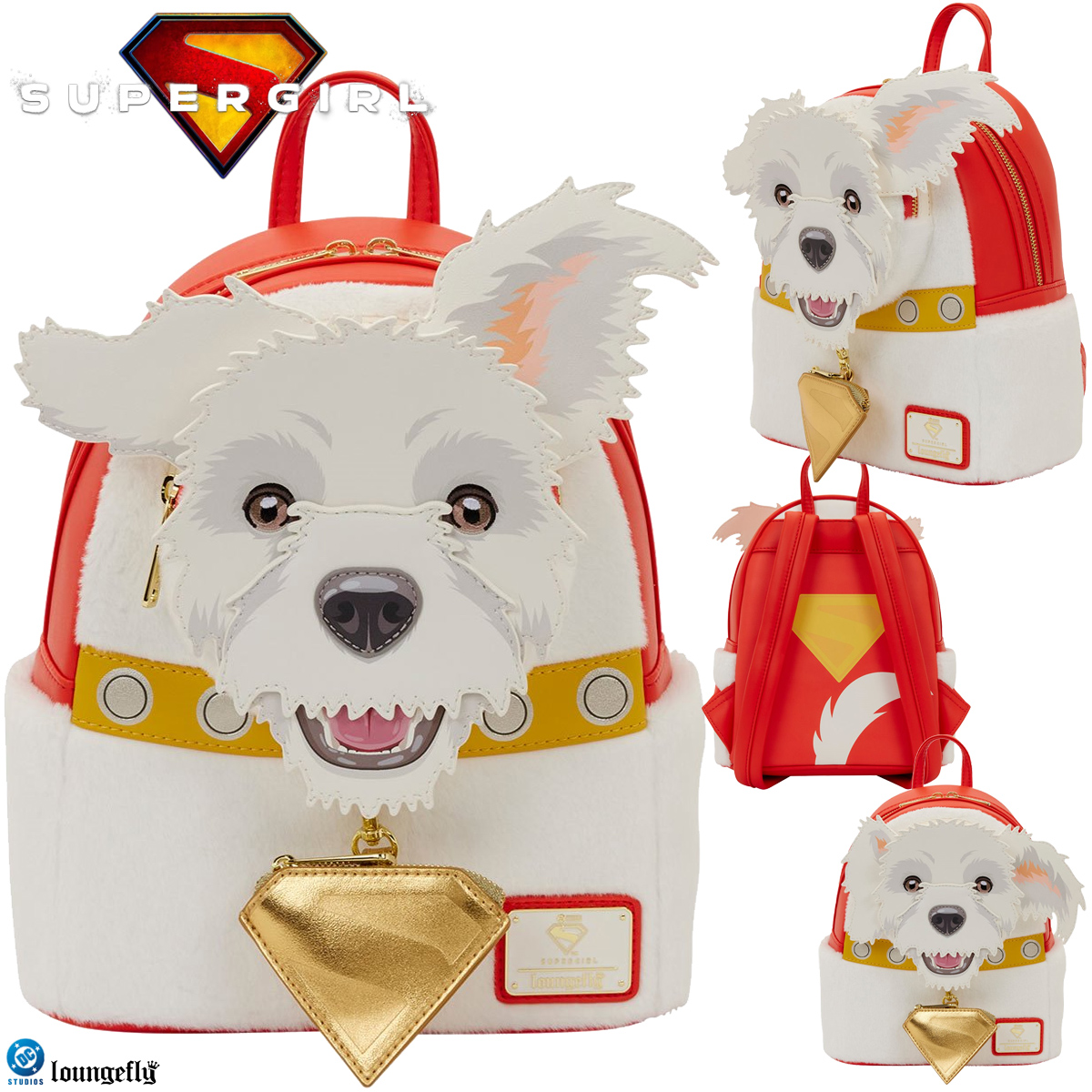 Mini-Mochila Krypto, o Supercão do Filme Supergirl (2026)