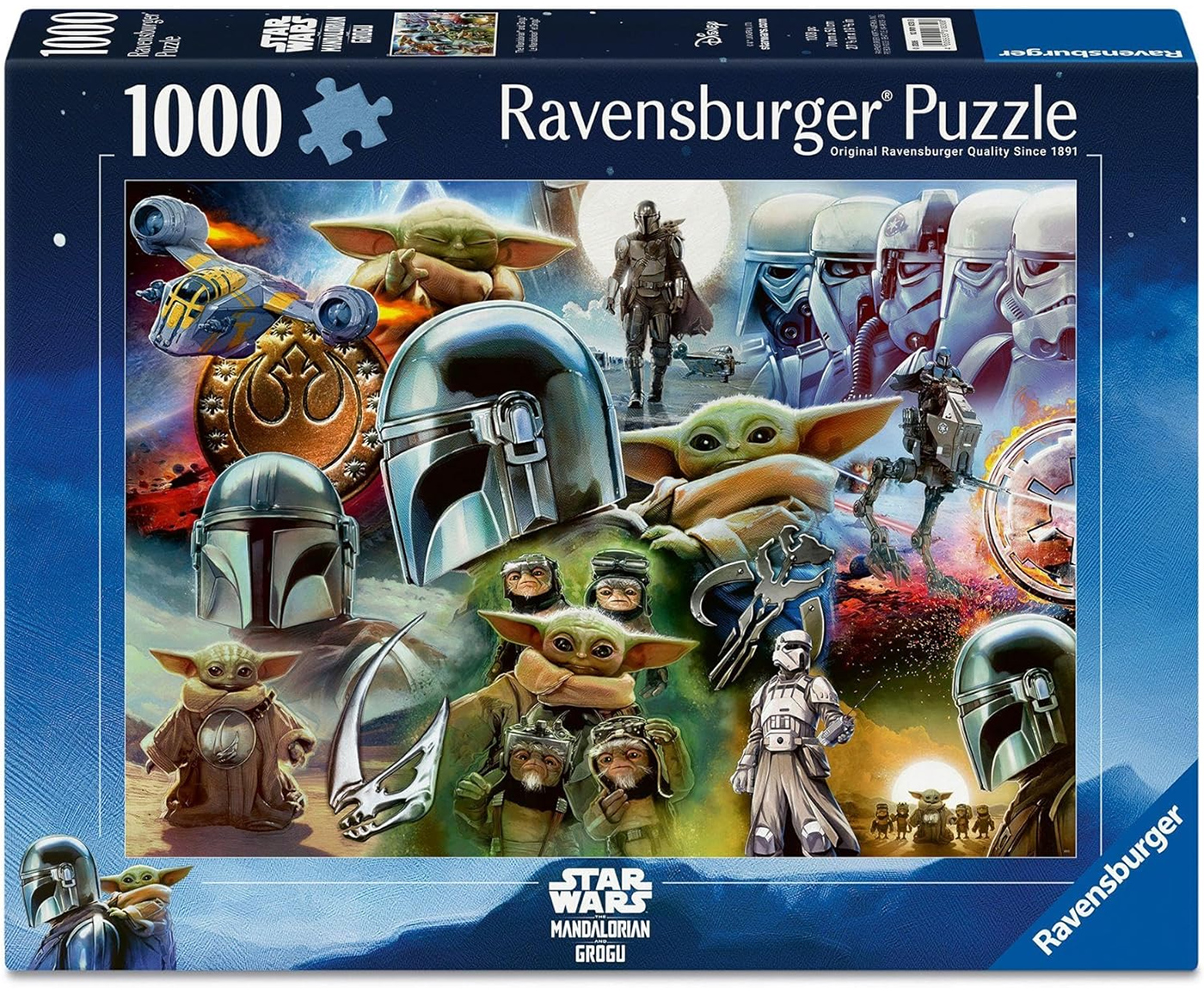 Quebra-Cabeças Star Wars do Filme O Mandaloriano e Grogu com 500 e 1.000 peças (Ravensburger)