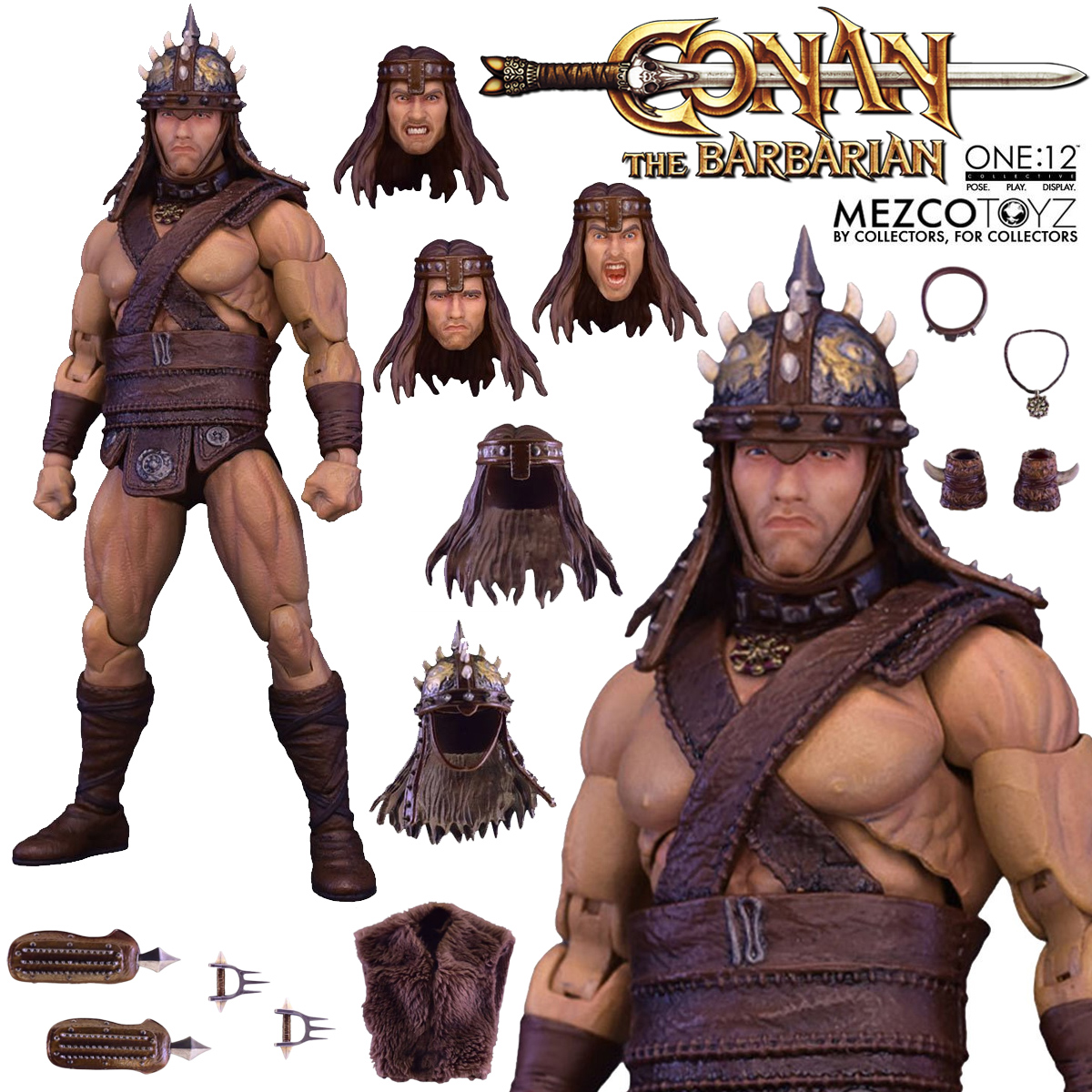 Action Figure Conan, o Bárbaro One:12 Collective (Arnold Schwarzenegger)
