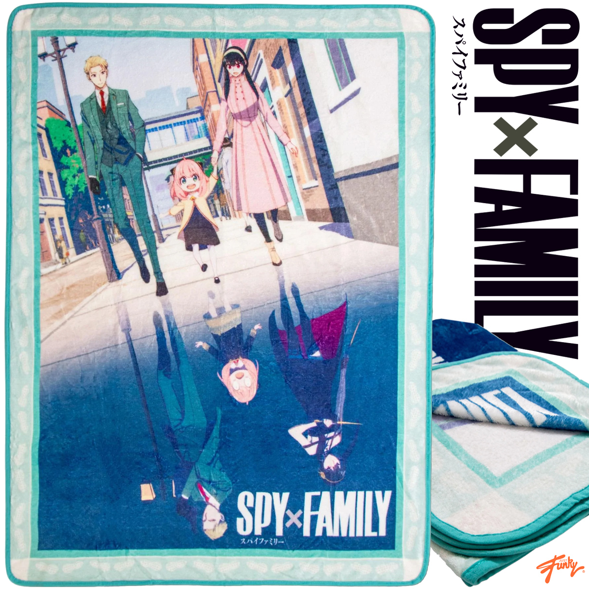 Cobertor de Lance Spy x Family com a Família Forger