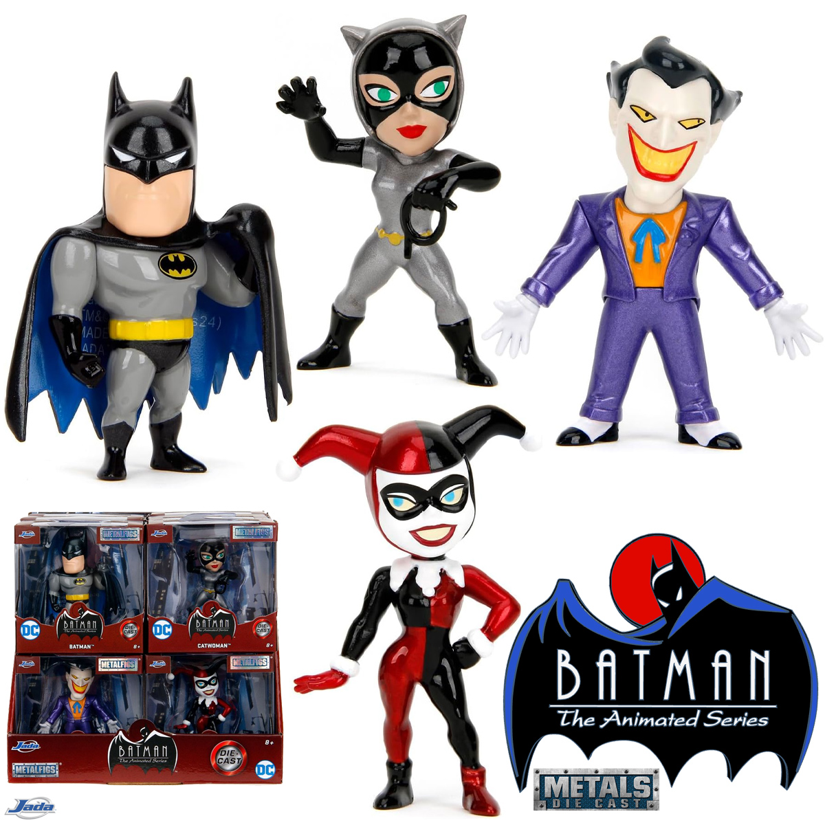Mini-Figuras Batman: A Série Animada MetalFigs de Metal Fundido