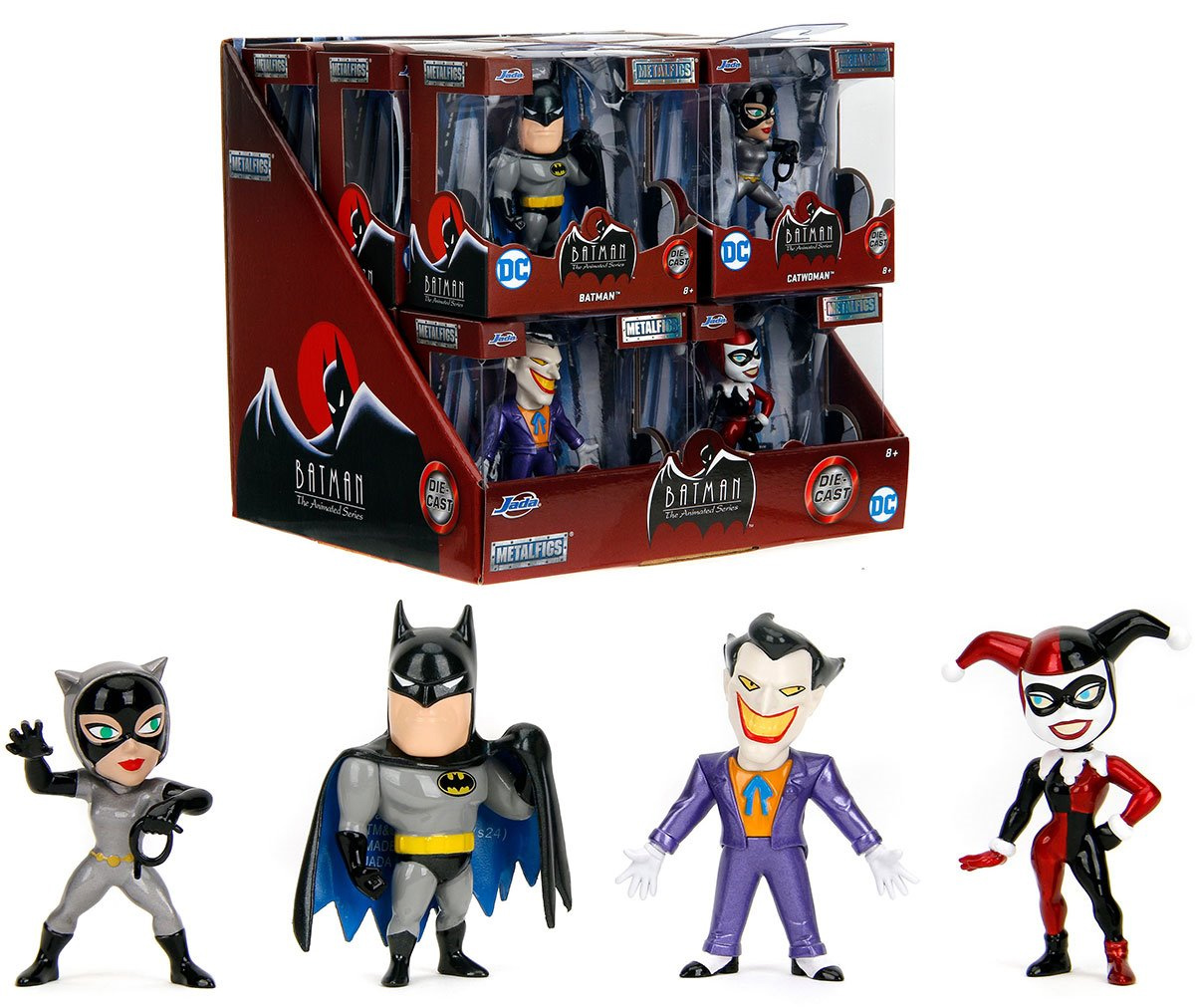 Mini-Figuras Batman: A Série Animada MetalFigs de Metal Fundido