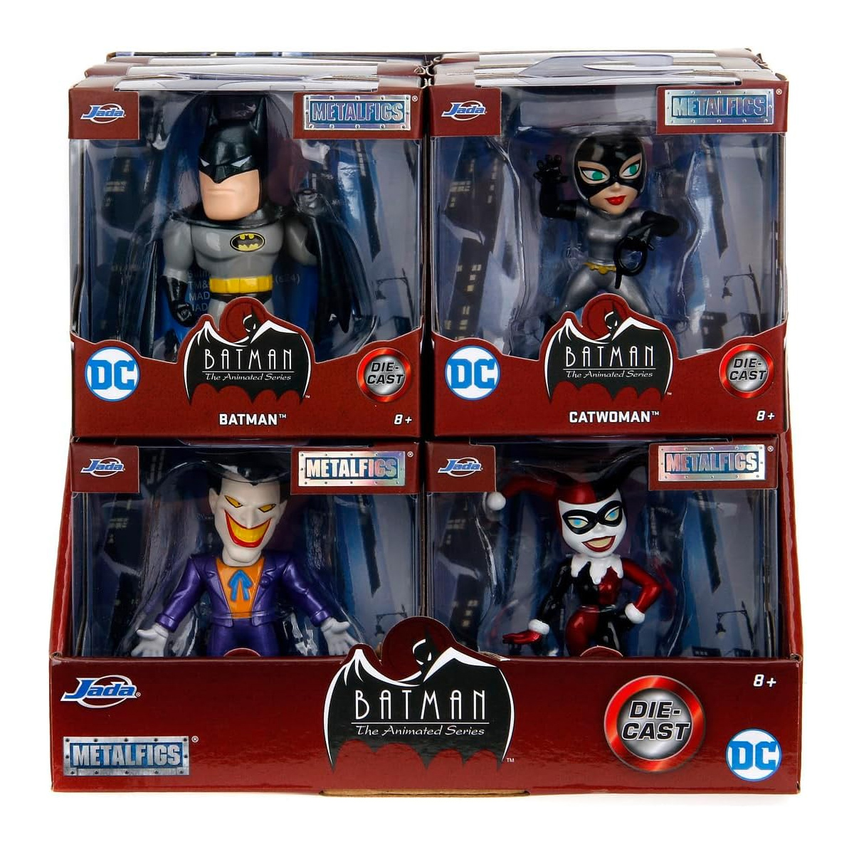 Mini-Figuras Batman: A Série Animada MetalFigs de Metal Fundido