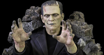 Escultura de Parede Frankenstein (Boris Karloff) em Tamanho Real