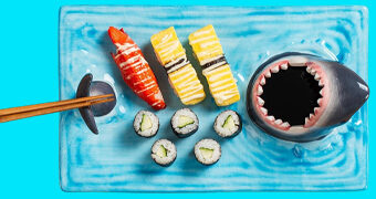 Prato de Sushi Tubarão (Shark) 3-em-1