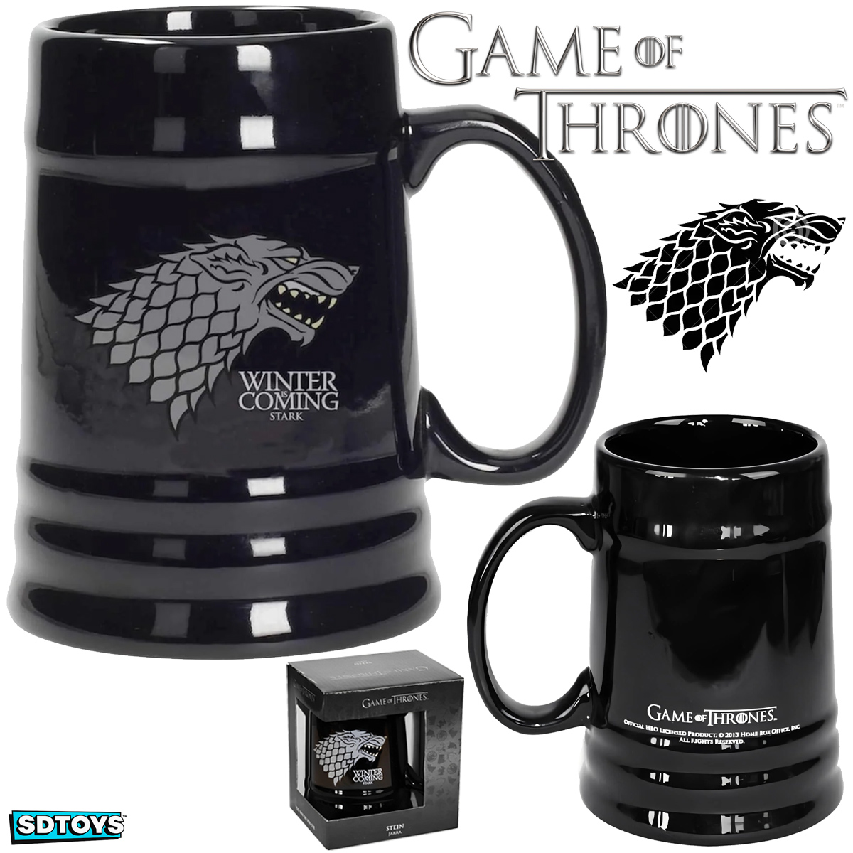 Caneca Tankard Stein Casa Stark de Game of Thrones