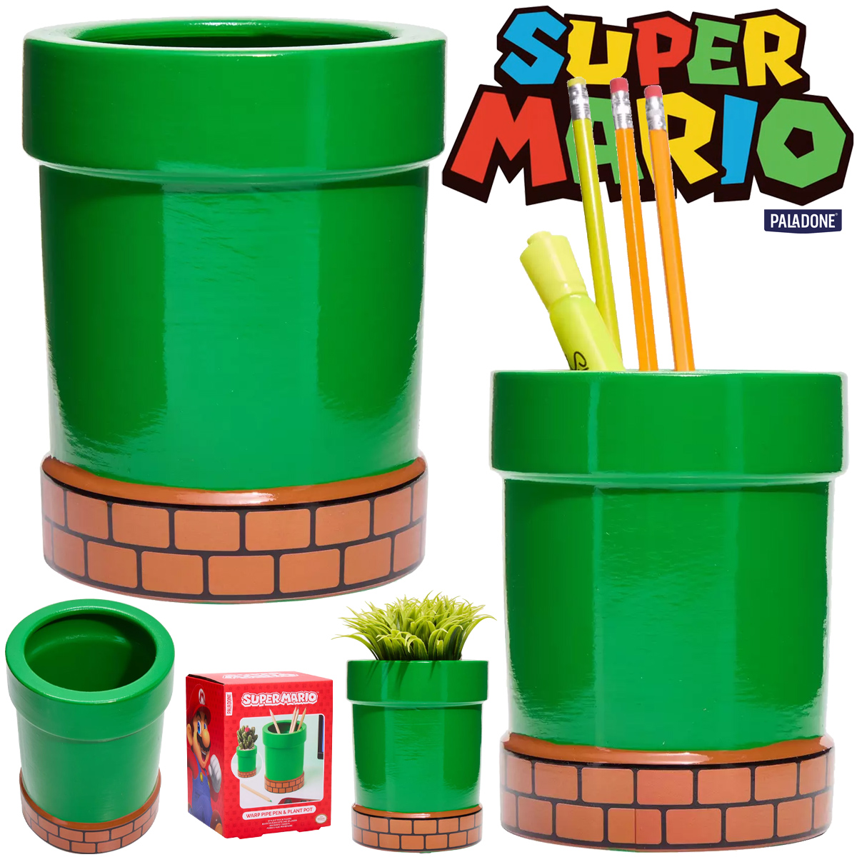 Porta-Lápis Cano Verde “Warp Pipe” do Super Mario