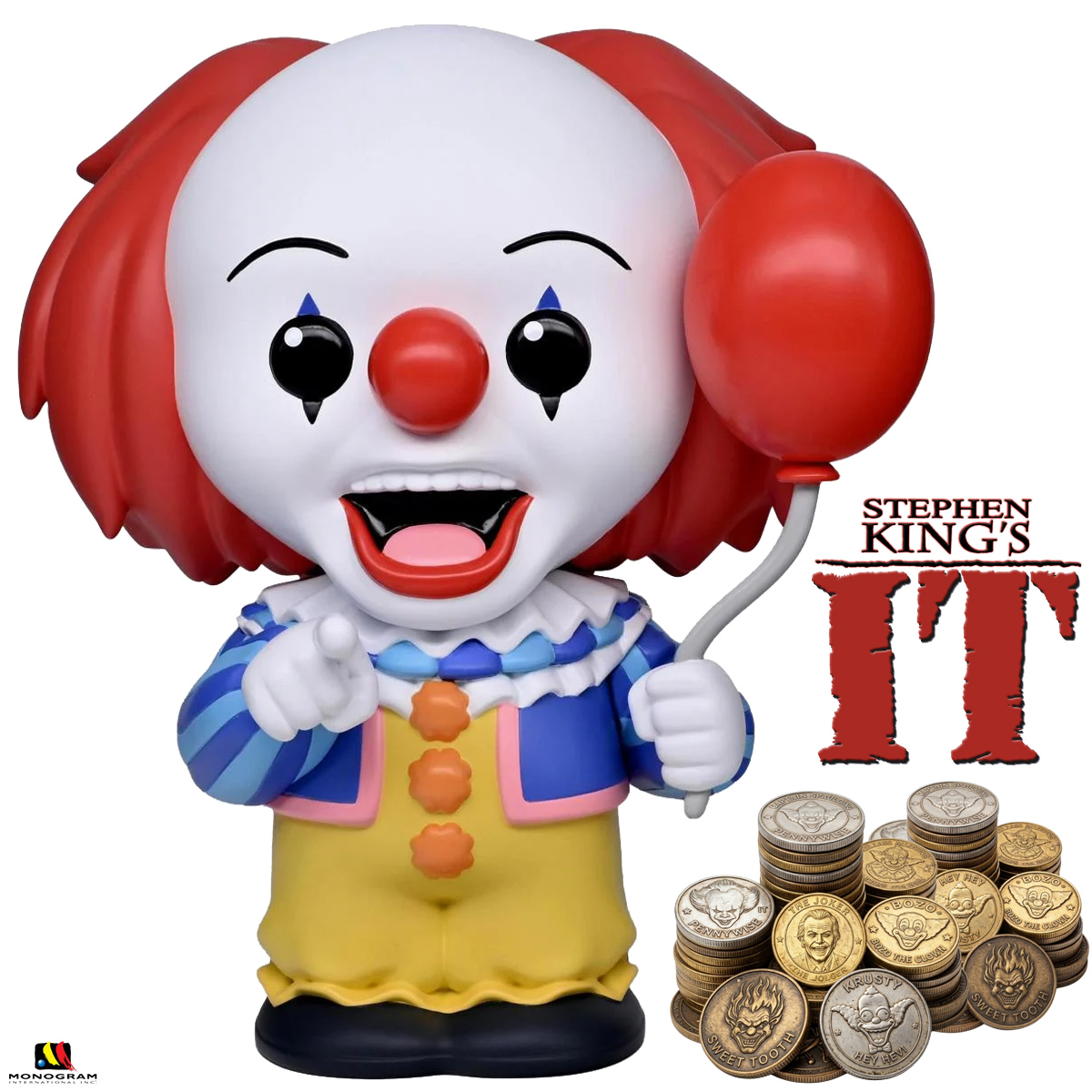 Cofre Palhaço Pennywise PVC Figural Bank de IT - Uma Obra Prima do Medo