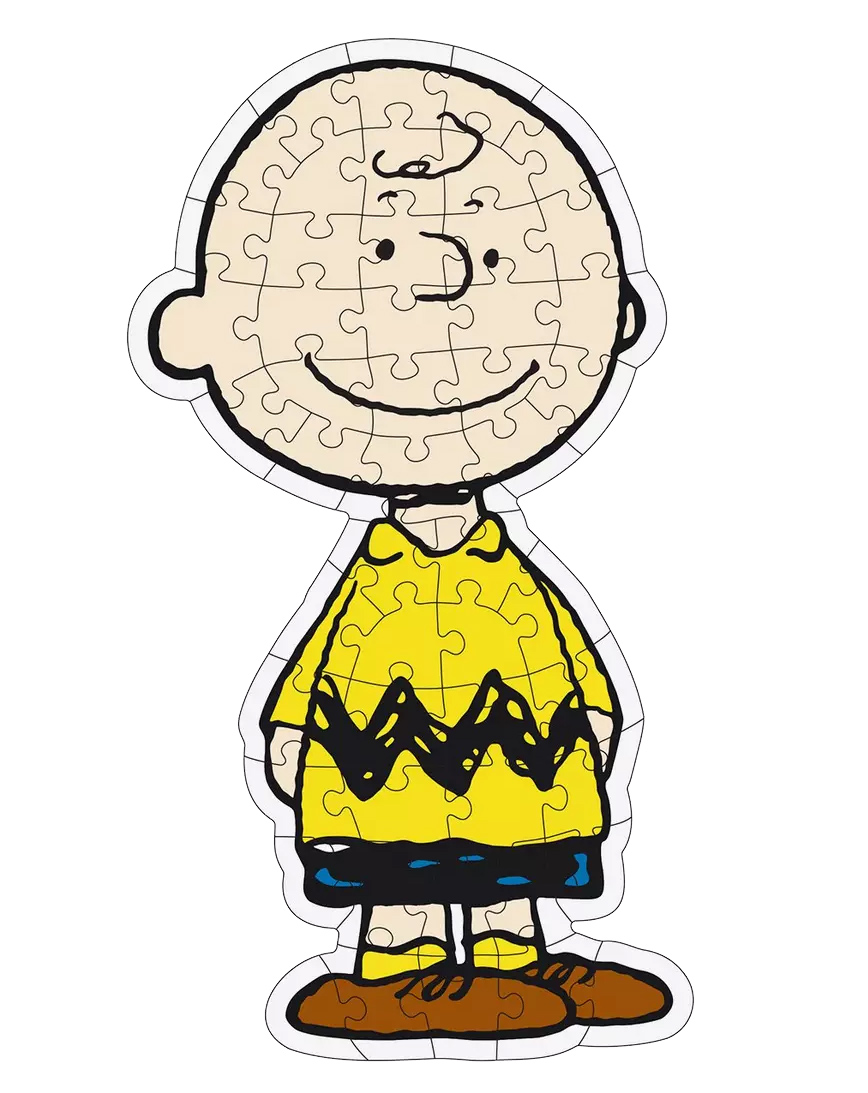 Mini Quebra-Cabeças Peanuts Snoopy Blind Box com 50 peças