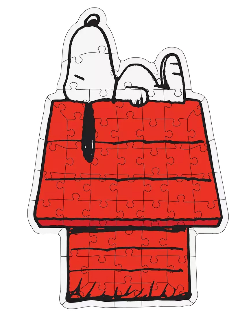 Mini Quebra-Cabeças Peanuts Snoopy Blind Box com 50 peças