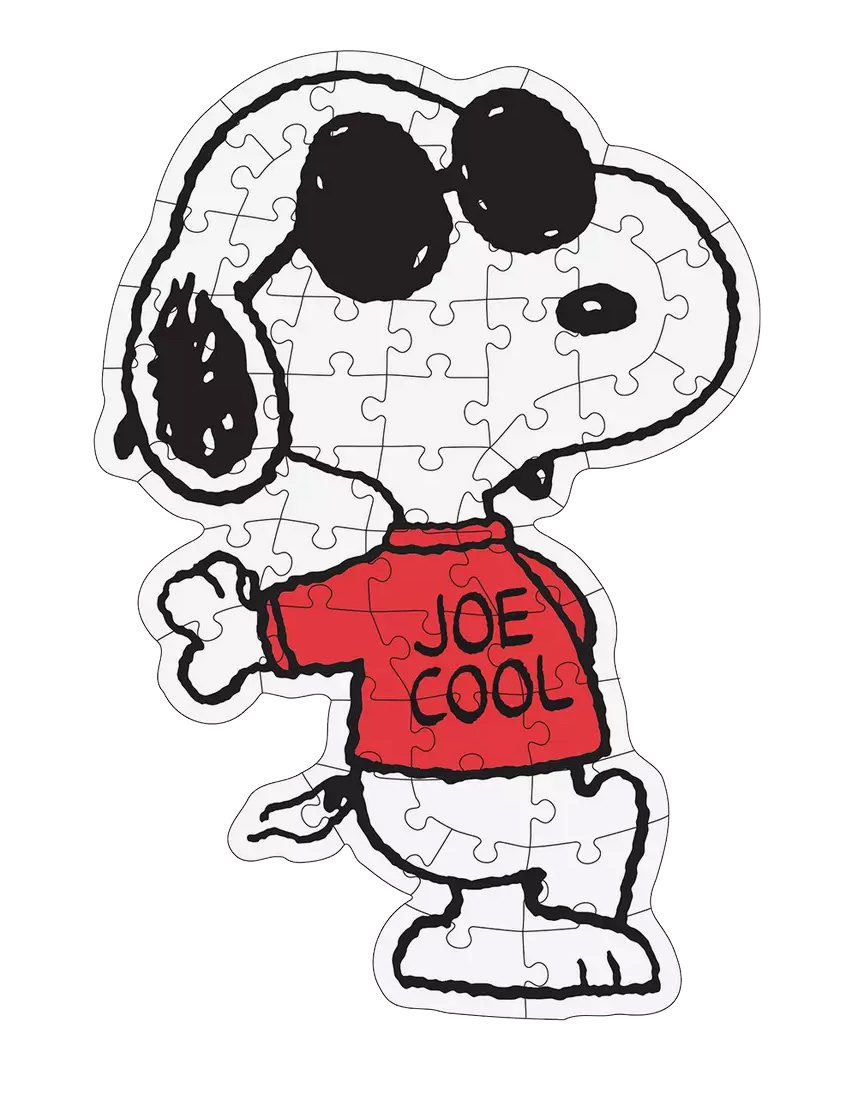 Mini Quebra-Cabeças Peanuts Snoopy Blind Box com 50 peças