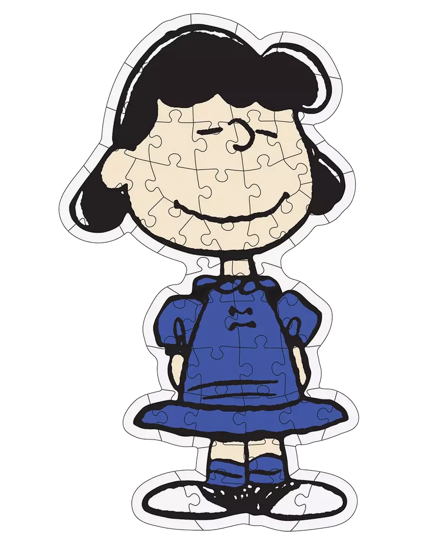 Mini Quebra-Cabeças Peanuts Snoopy Blind Box com 50 peças