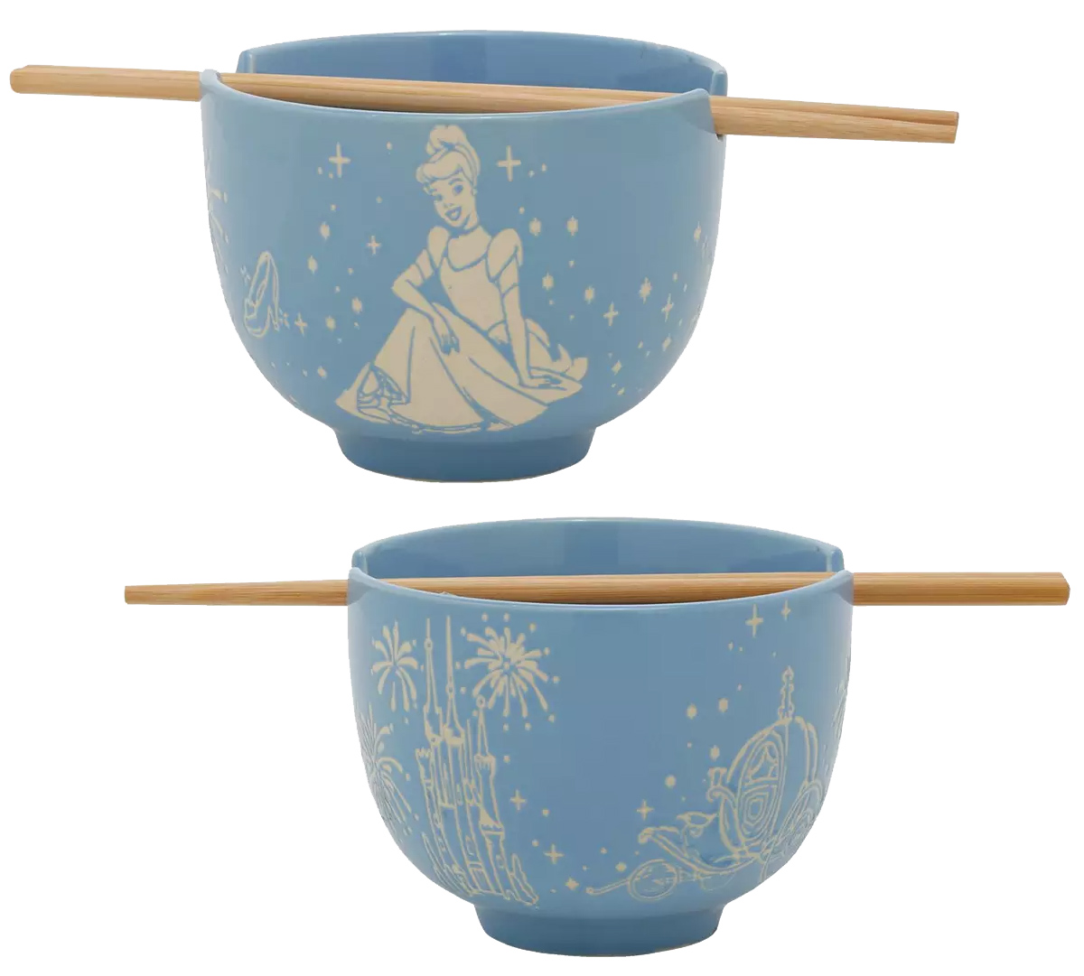 Tigelas de Ramen Princesas Disney: Cinderella, Tiana e Belle