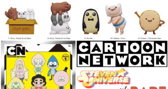 Chaveiros Cartoon Network 3D Figural Bag Clips com Steven Universe, Ursos Sem Curso e Hora de Aventura