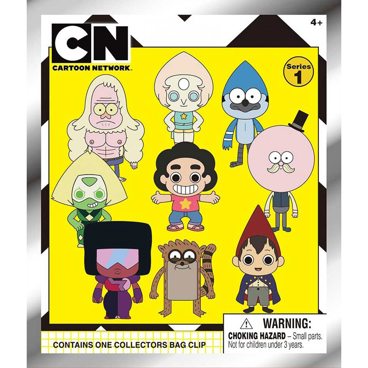 Chaveiros Cartoon Network 3D Figural Bag Clips com Steven Universe, Ursos Sem Curso e Hora de Aventura