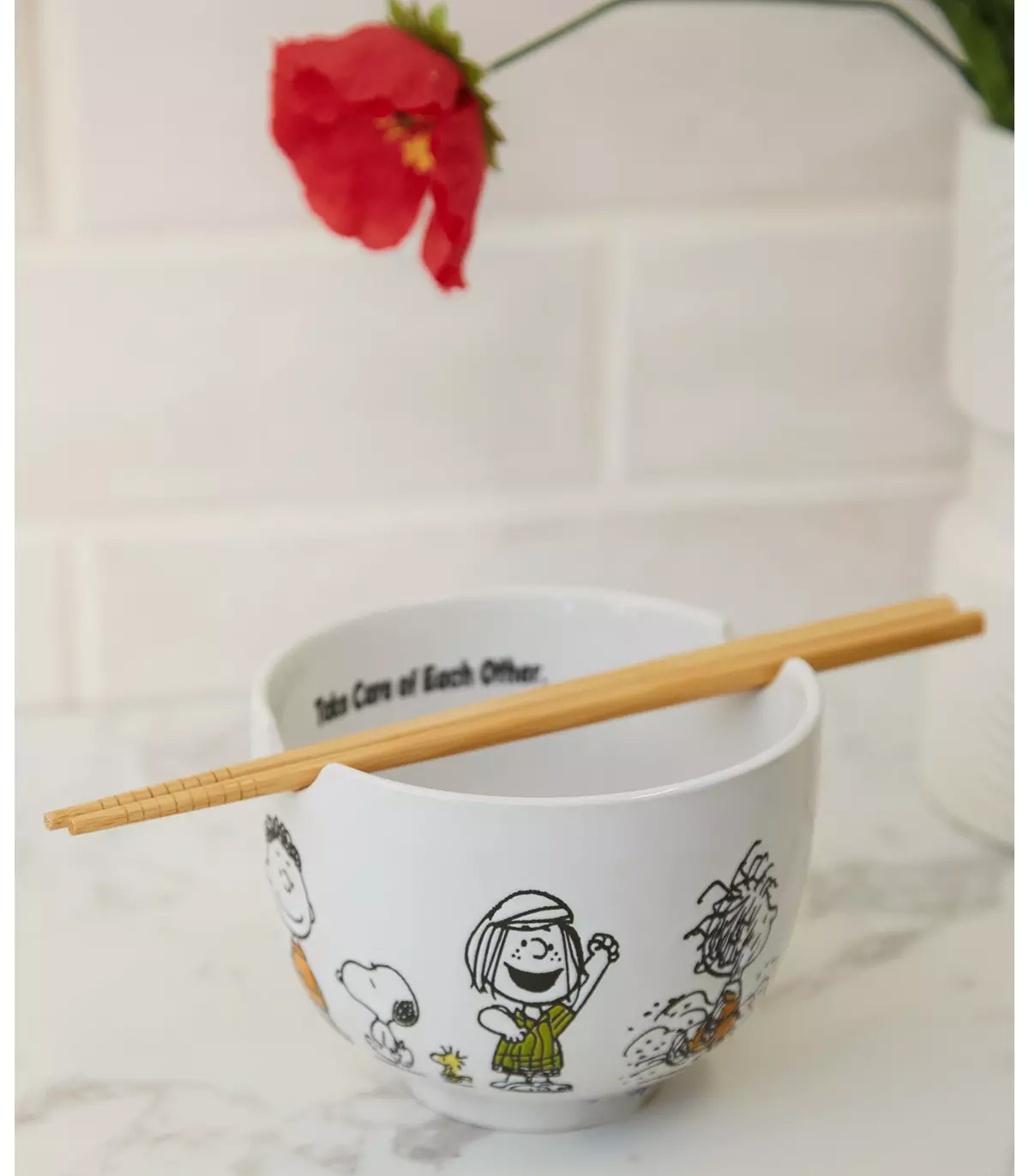 Tigela de Ramen Peanuts “Take Care of Each Other” (Cuidem Uns dos Outros)
