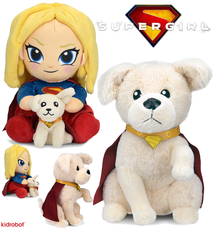 Supergirl Phunny de Pelúcia e Krypto, o Supercão Large Plush