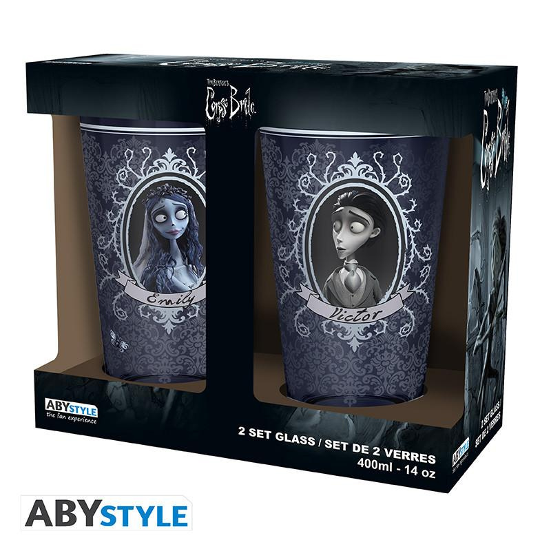 Copos de Vidro Emily & Victor de A Noiva Cadáver (Corpse Bride) de Tim Burton
