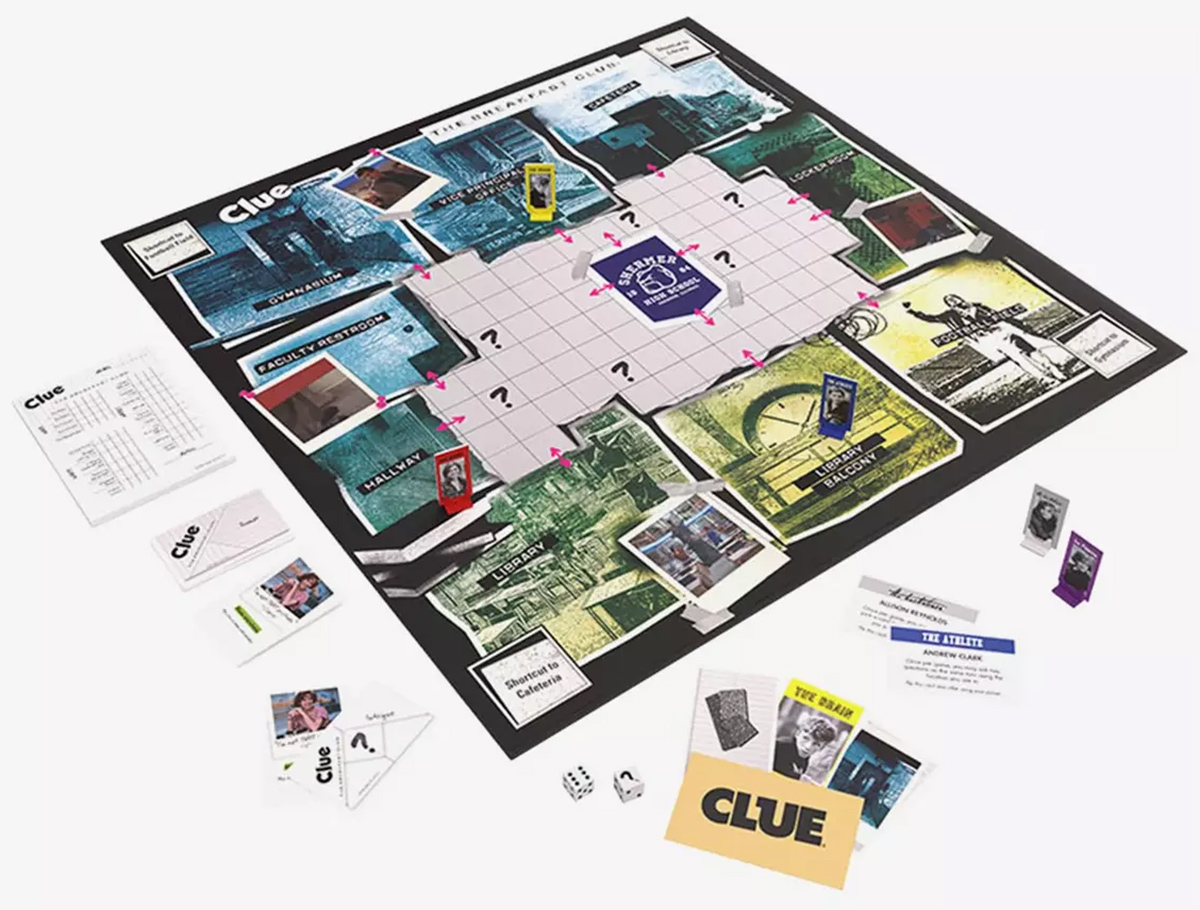 Jogo de Tabuleiro Detetive (Clue) Clube dos Cinco (The Breakfast Club) de John Hughes