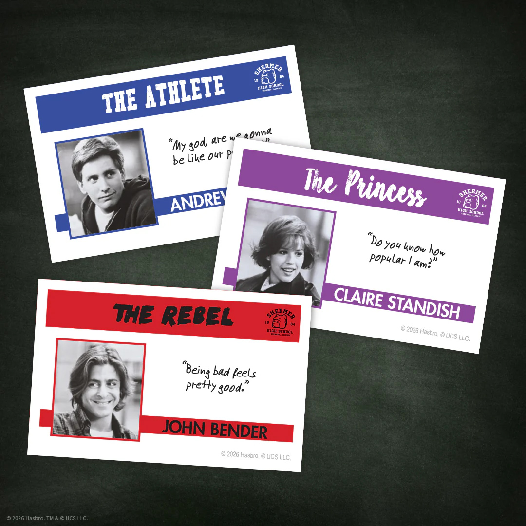 Jogo de Tabuleiro Detetive (Clue) Clube dos Cinco (The Breakfast Club) de John Hughes