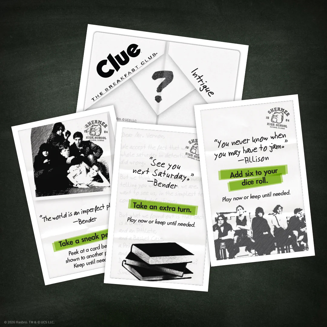 Jogo de Tabuleiro Detetive (Clue) Clube dos Cinco (The Breakfast Club) de John Hughes