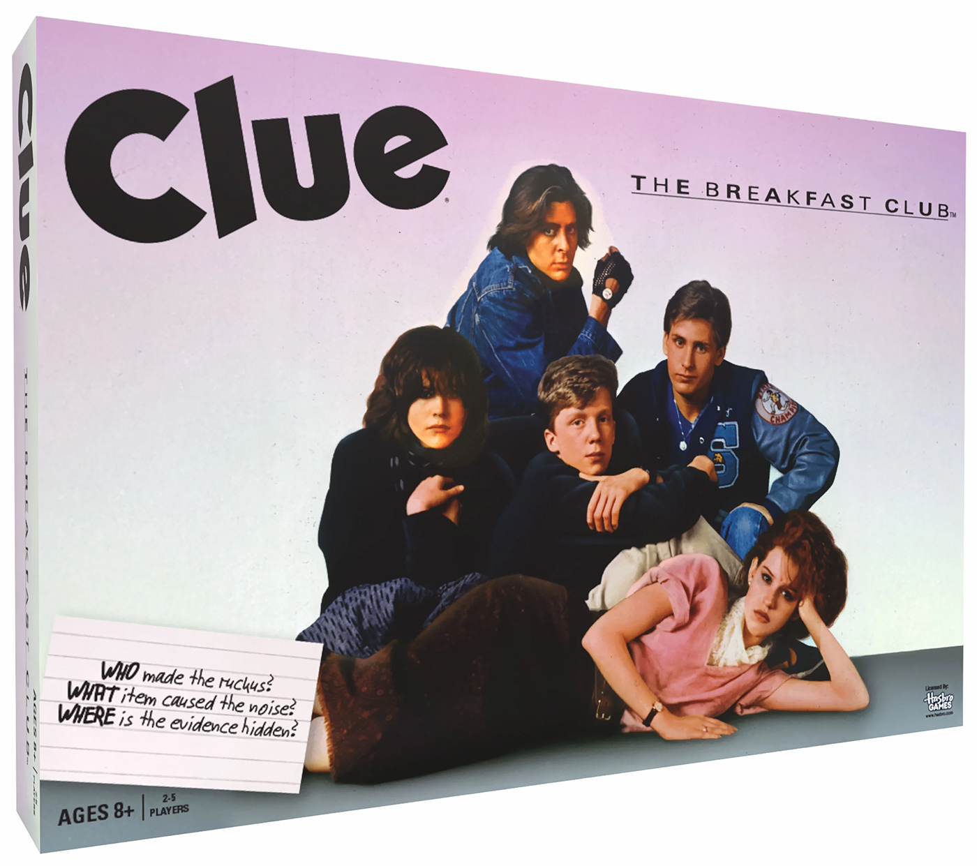 Jogo de Tabuleiro Detetive (Clue) Clube dos Cinco (The Breakfast Club) de John Hughes