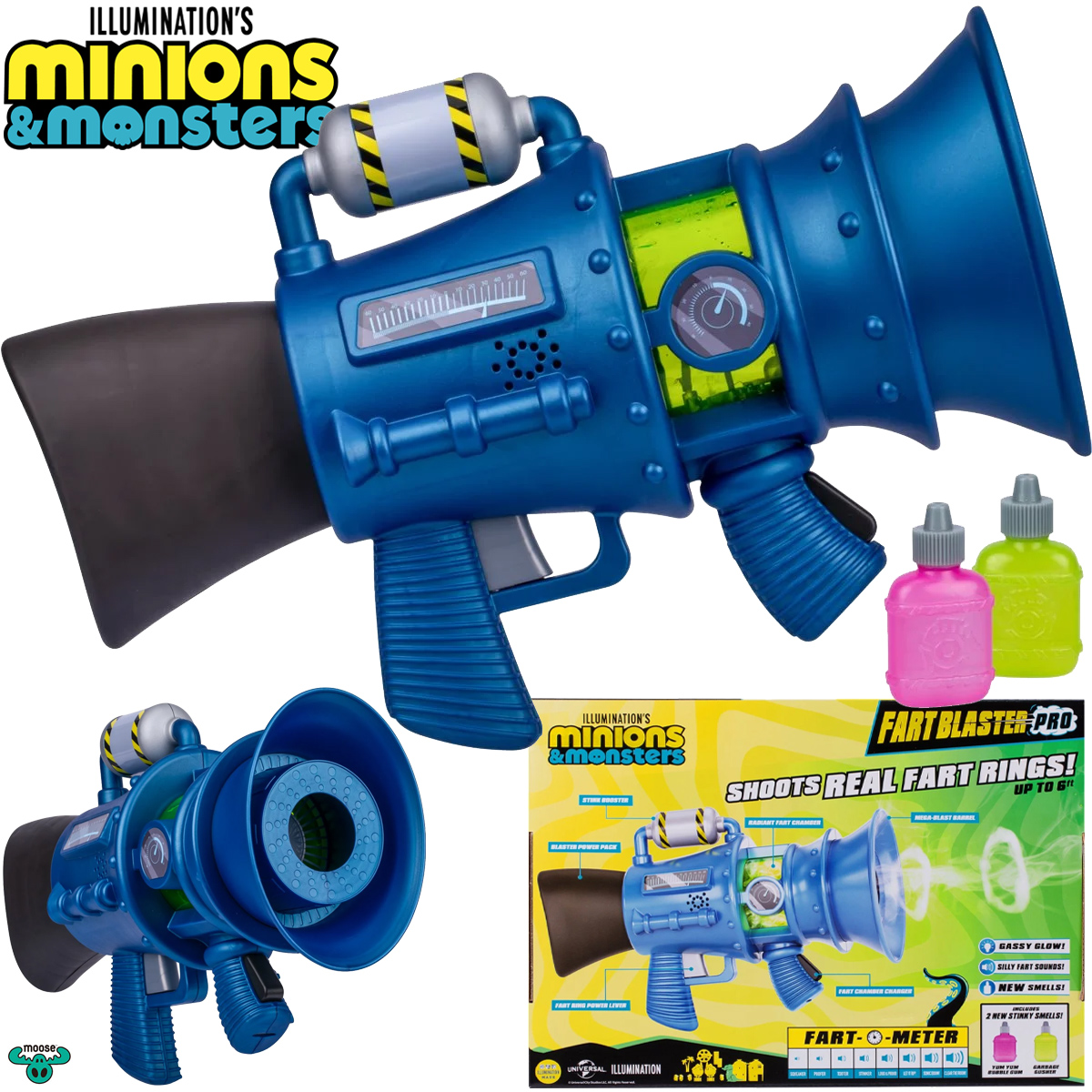 Blaster de Pum Supremo com Lançador de Anéis de Peido de Névoa Real (Minions & Monstros)
