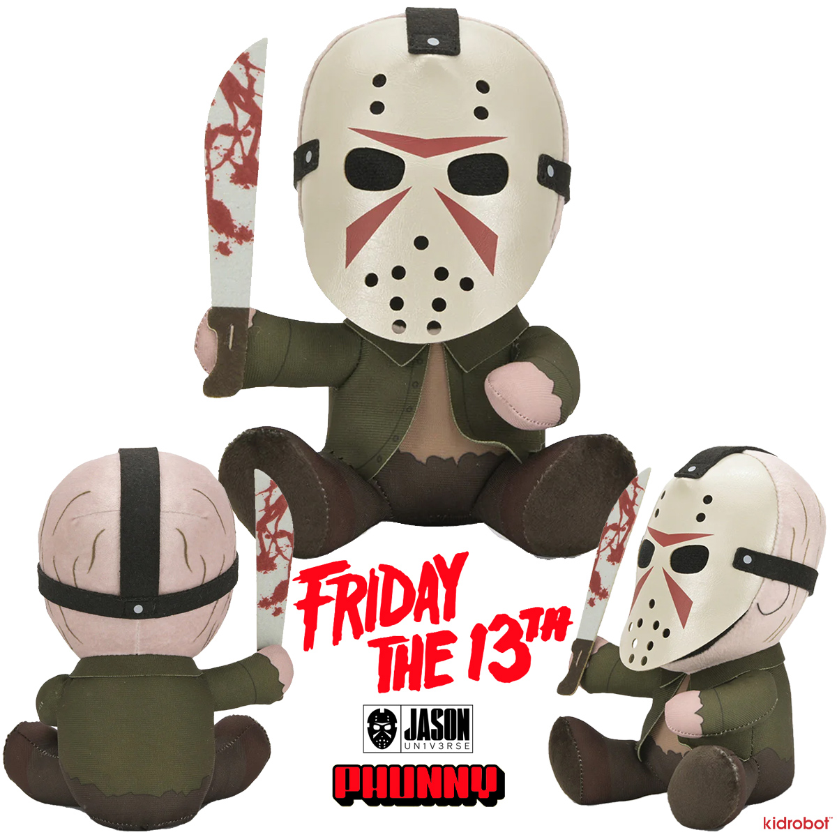 Boneco de Pelúcia Jason Voorhees Kidrobot Phunny de Sexta-Feira 13