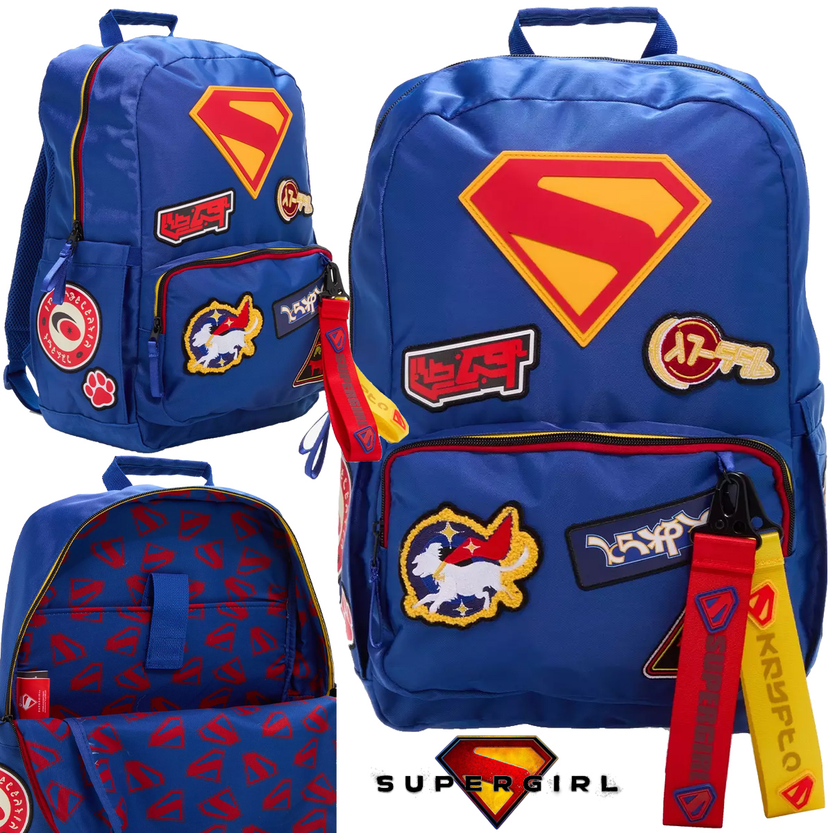 Mochila Supergirl (2026) com Patches de Krypton