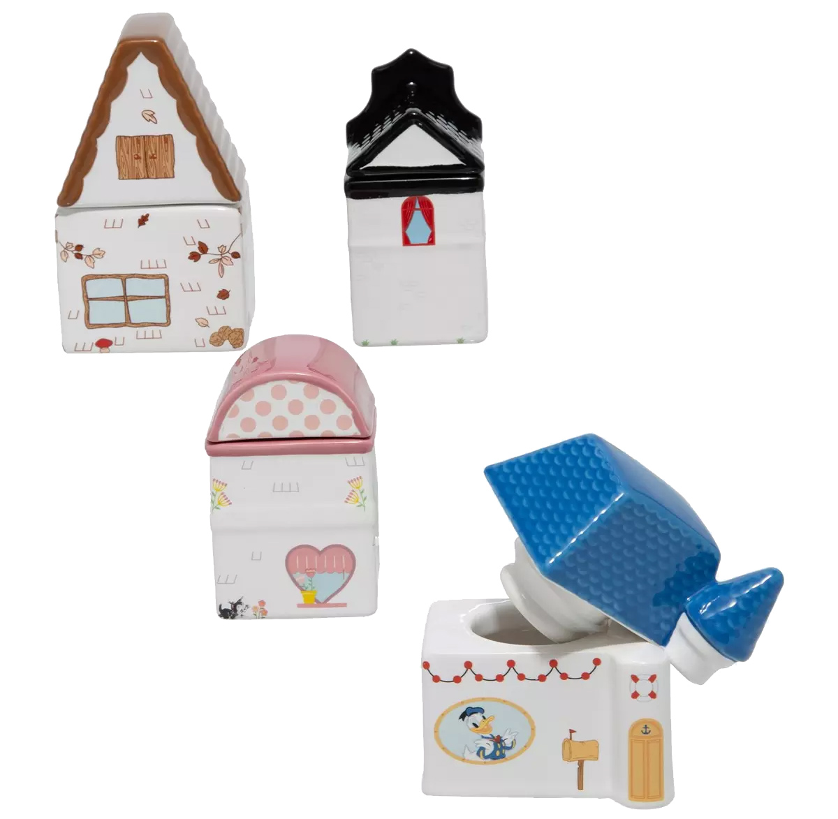 Conjunto de Potes de Especiarias Disney com as Casa do Mickey e Amigos