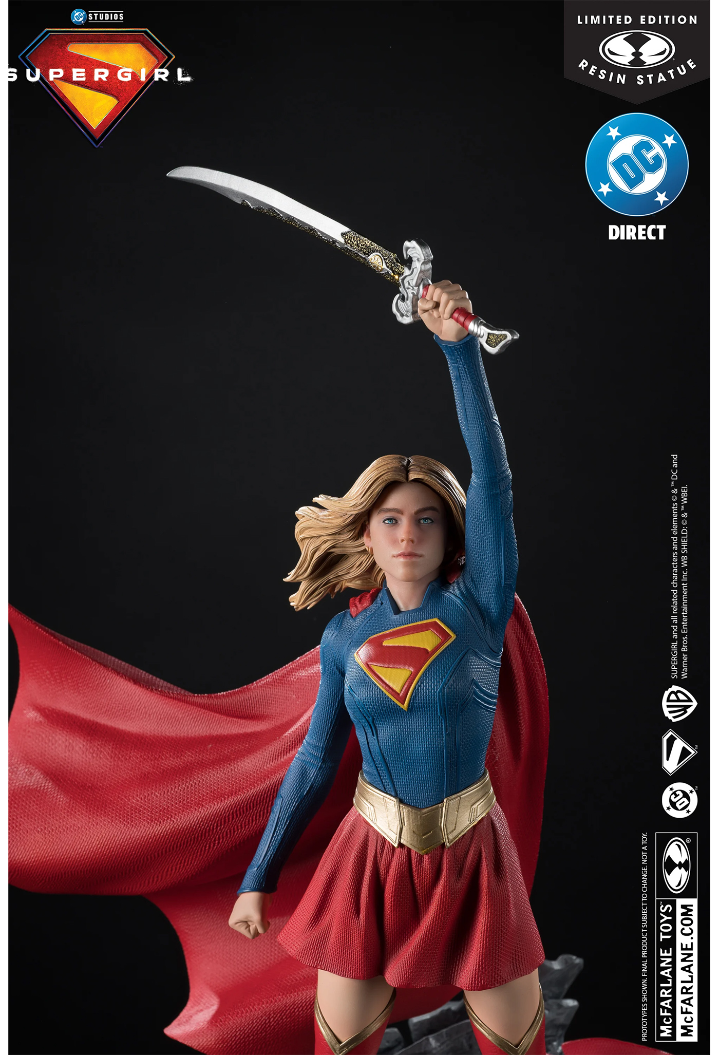 Estátua DC Direct Supergirl (Milly Alcock) e Supercão Krypto em Escala 1:6