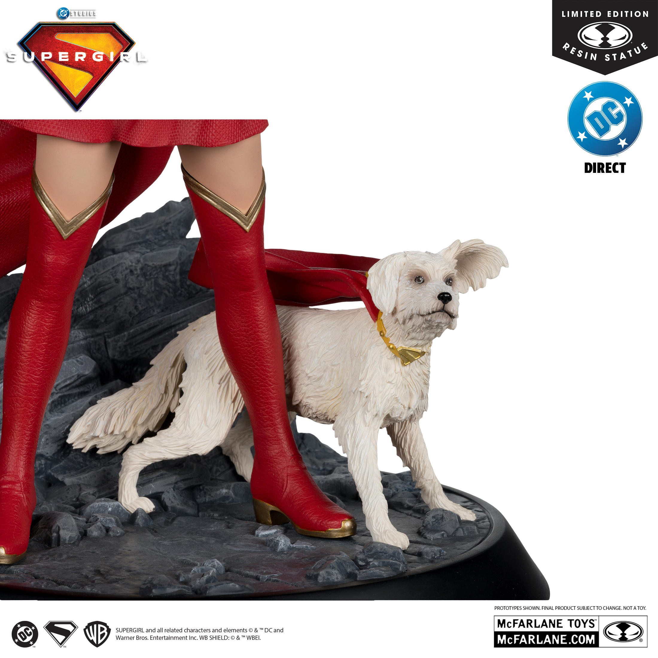 Estátua DC Direct Supergirl (Milly Alcock) e Supercão Krypto em Escala 1:6