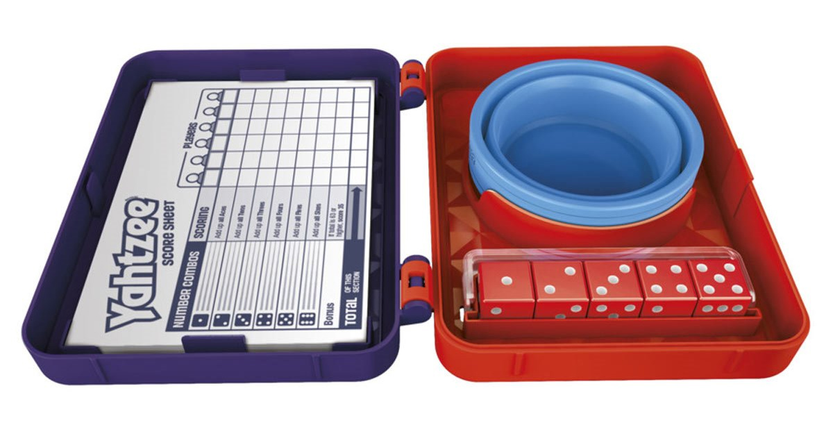 Jogo de Dados Yahtzee Portátil em Estojo Dobrável