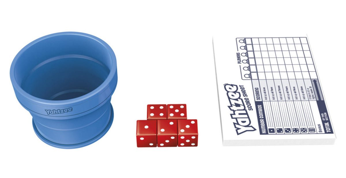 Jogo de Dados Yahtzee Portátil em Estojo Dobrável