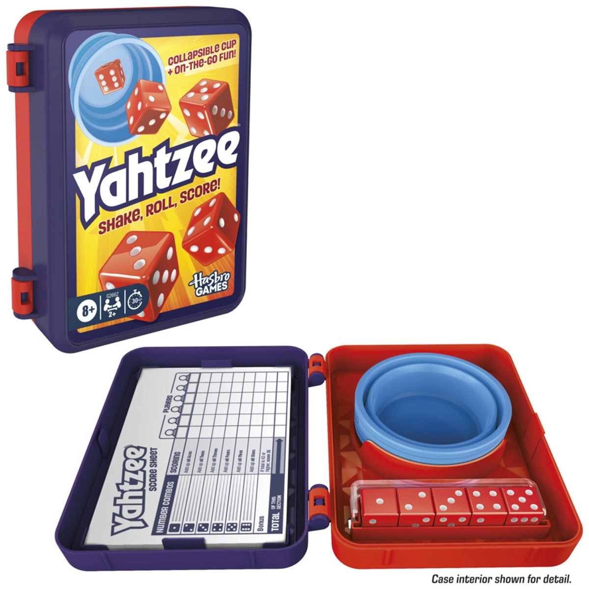 Jogo de Dados Yahtzee Portátil em Estojo Dobrável