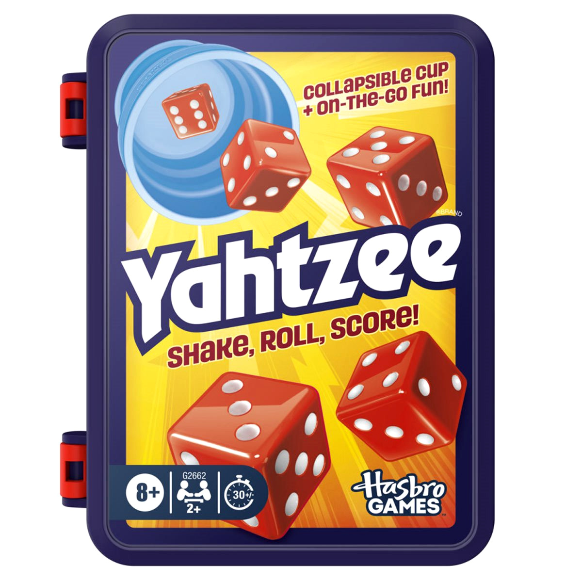 Jogo de Dados Yahtzee Portátil em Estojo Dobrável