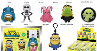 Chaveiros do Filme Minions & Monstros 3D Figural Bag Clips