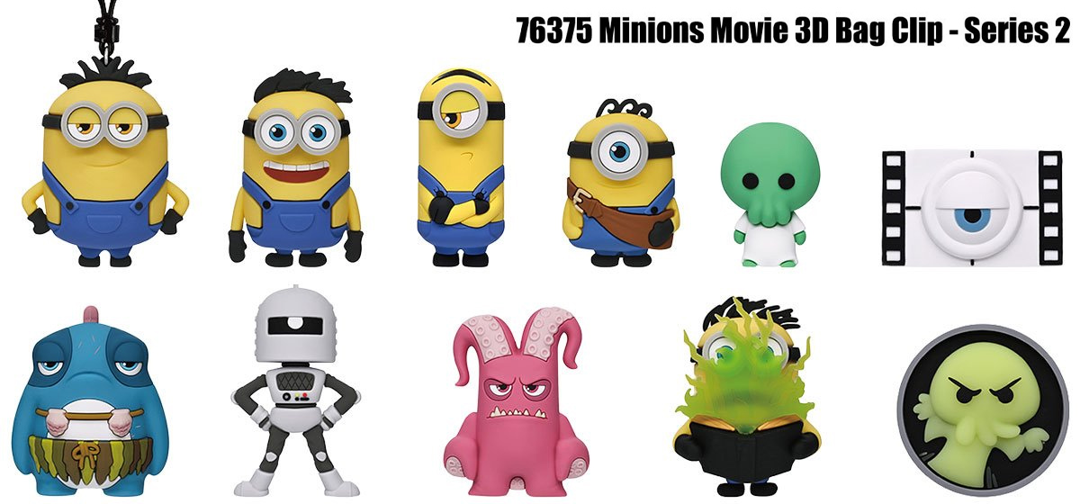 Chaveiros do Filme Minions & Monstros 3D Figural Bag Clips