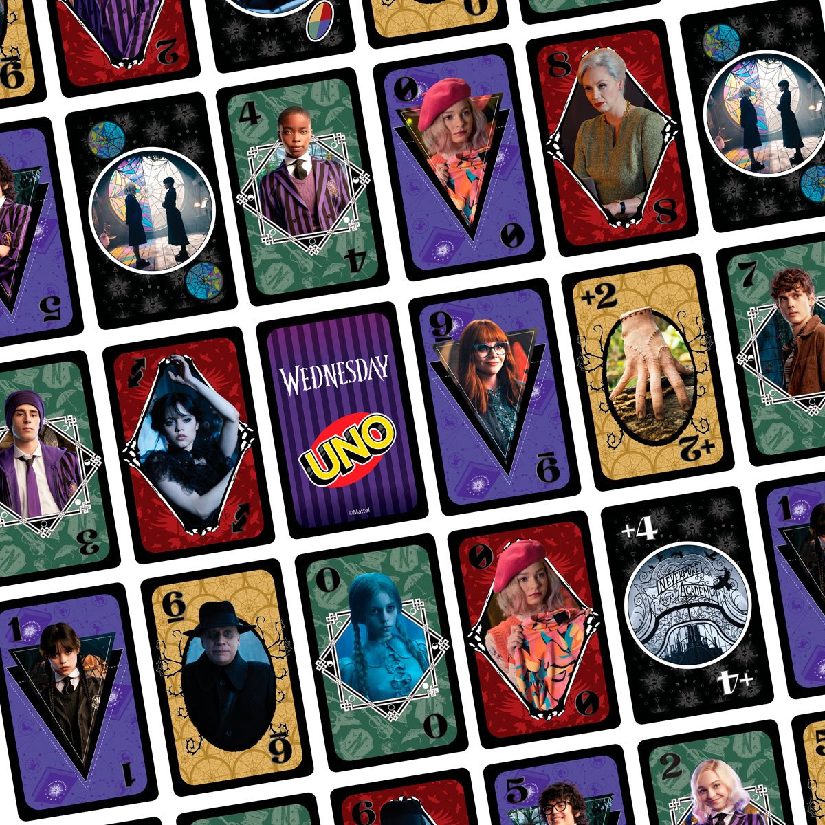 Jogo de Cartas UNO Wandinha (Wednesday Addams)