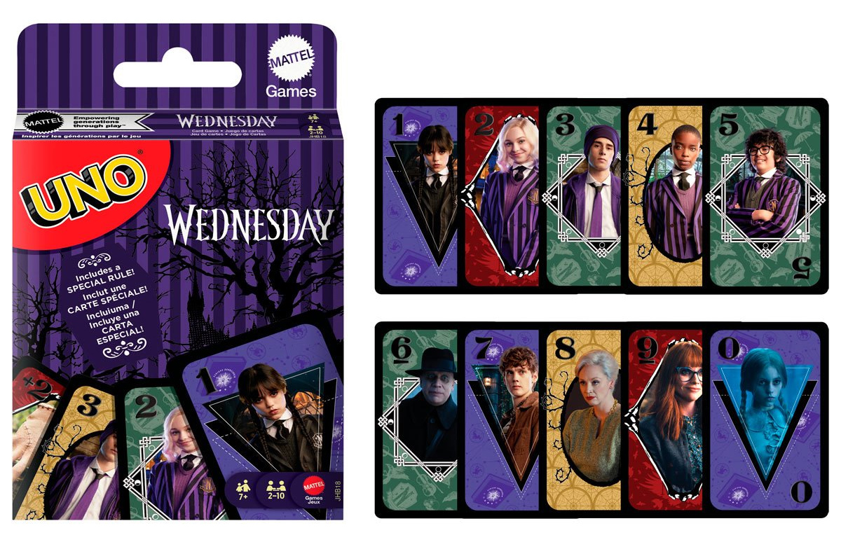 Jogo de Cartas UNO Wandinha (Wednesday Addams)