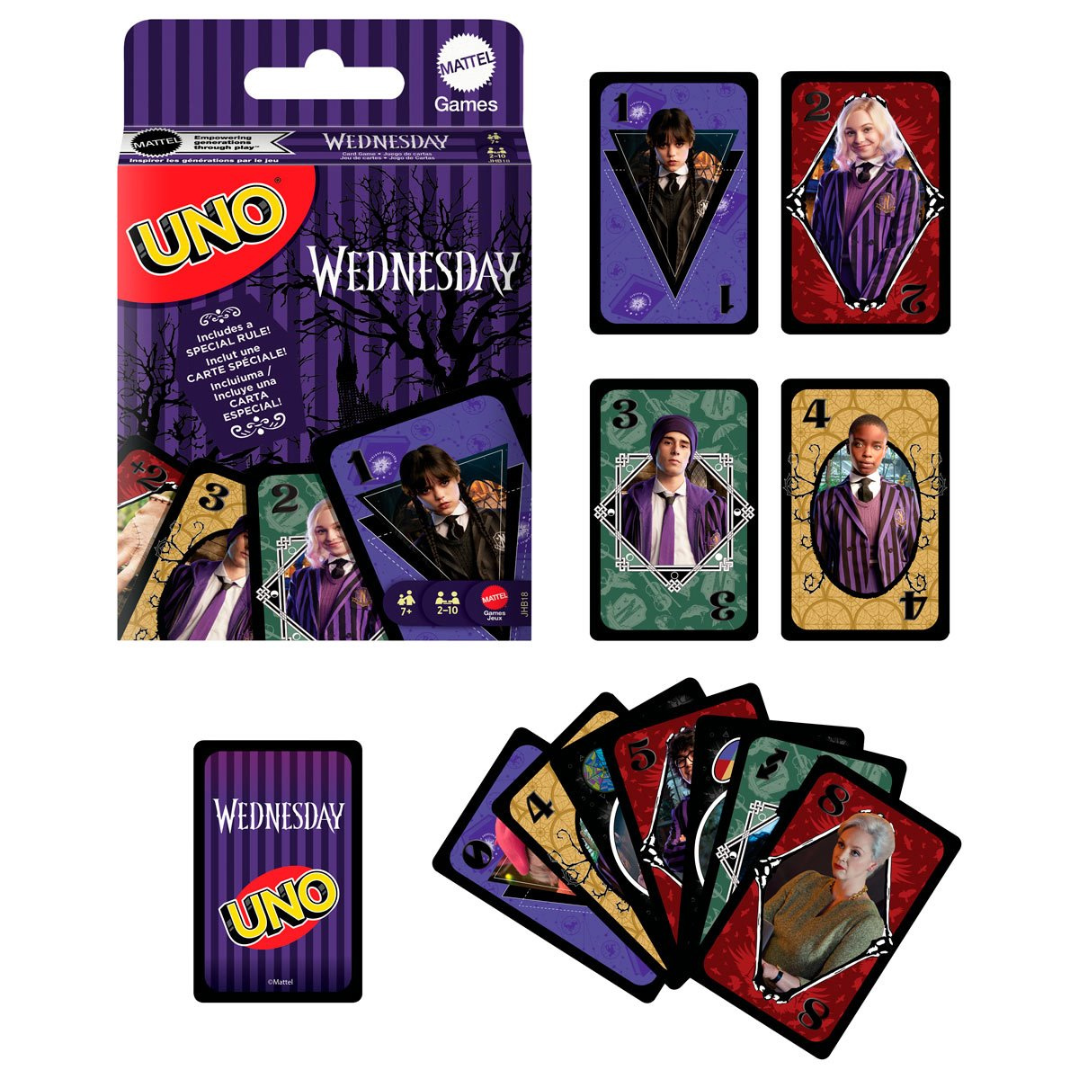 Jogo de Cartas UNO Wandinha (Wednesday Addams)