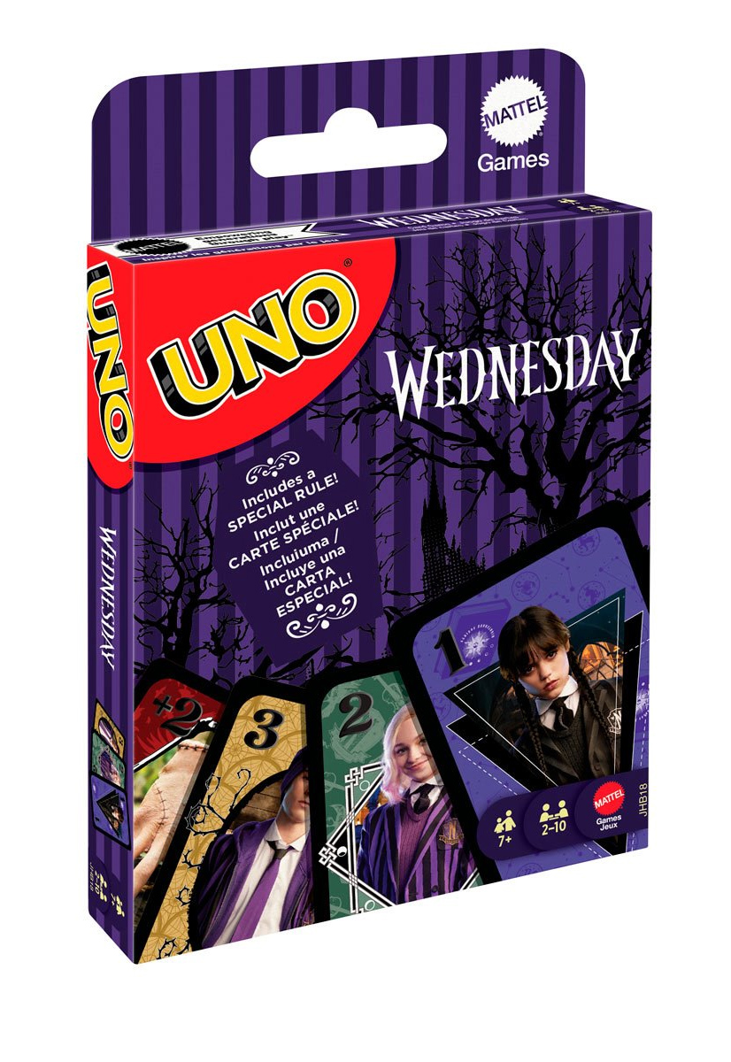 Jogo de Cartas UNO Wandinha (Wednesday Addams)