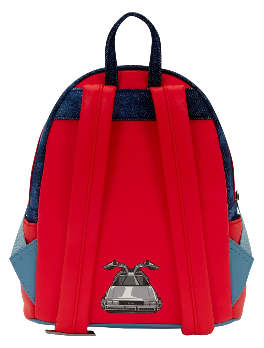 Mini-Mochila Marty McFly Colete Acolchoado Vermelho de De Volta para o Futuro